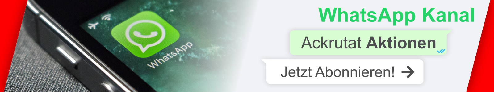 Ackrutat Aktionen WhatsApp Kanal